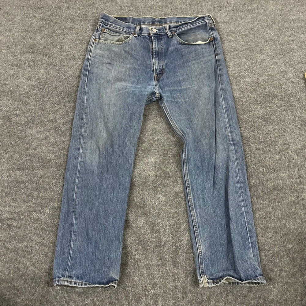 Levi's Jeans Mens Size 36x29 Blue 505 Regular Fit Straight Leg Denim Medium Wash